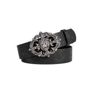 Women's Retro Vintage Metal Buckle Belt Faux Leather Western Cowgirl Waist😄